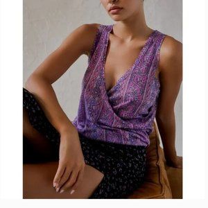 NWT FREE PEOPLE Your Twisted Tank In SUMMER BLOOM COMBO